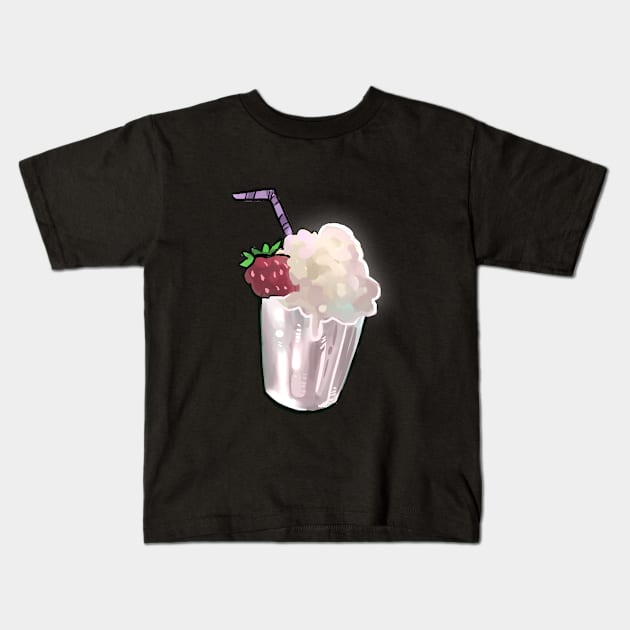 Strawberry cocktail Kids T-Shirt by WiliamGlowing